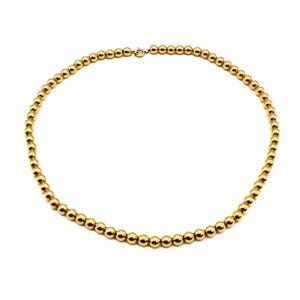 Vintage 14K Yellow Gold Filled Beaded Necklace 18 Inches